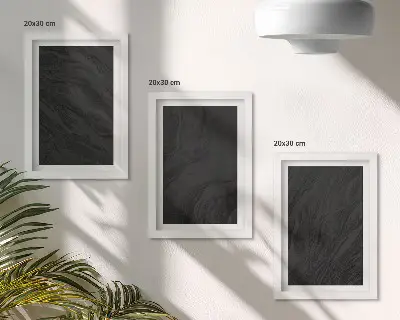 Galerie de perete cu texturi elegante din marmură închisă în stil glamour