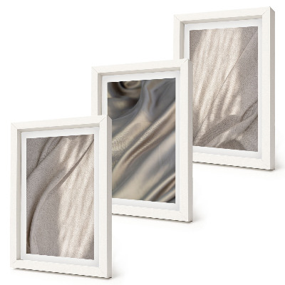Set 3 tablouri Prim-plan al structurilor de țesături naturale în stil boho