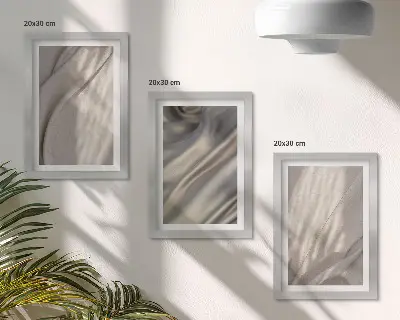 Set 3 tablouri cu prim-plan al structurilor de țesături naturale în stil boho