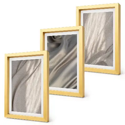 Set 3 tablouri cu prim-plan al structurilor de țesături naturale în stil boho