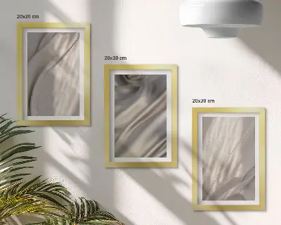 Set 3 tablouri cu prim-plan al structurilor de țesături naturale în stil boho