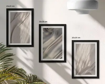 Set 3 tablouri cu prim-plan al structurilor de țesături naturale în stil boho