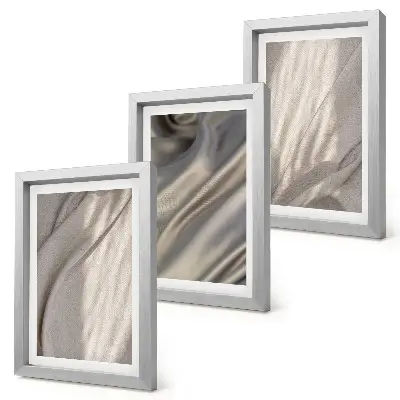 Set 3 tablouri cu prim-plan al structurilor de țesături naturale în stil boho