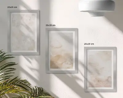 Galerie de perete cu texturi la modă în culori pastelate deschise