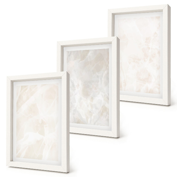 Set 3 tablouri Marmură elegantă textură piatră fundal