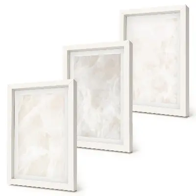 Set 3 tablouri cu textură elegantă de marmură și fundal de piatră