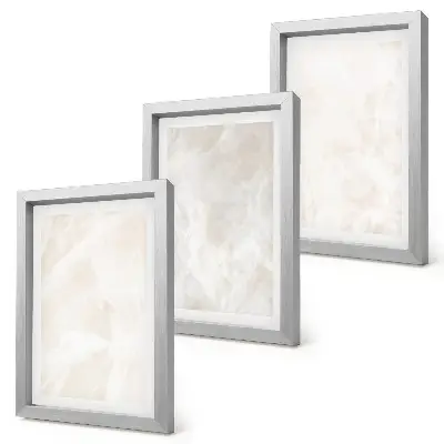 Set 3 tablouri cu textură elegantă de marmură și fundal de piatră