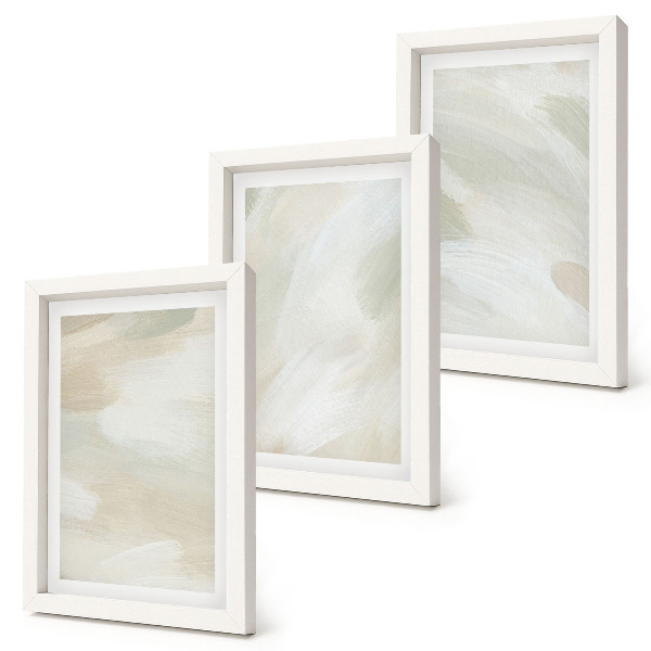 Galerie de perete Picturi abstracte strălucitoare pe pânză, stil boho delicat