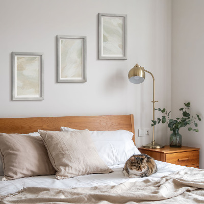 Galerie de perete Picturi abstracte strălucitoare pe pânză, stil boho delicat