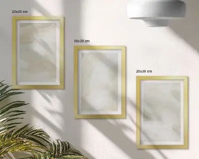 Galerie de perete picturi abstracte strălucitoare pe pânză în stil boho delicat