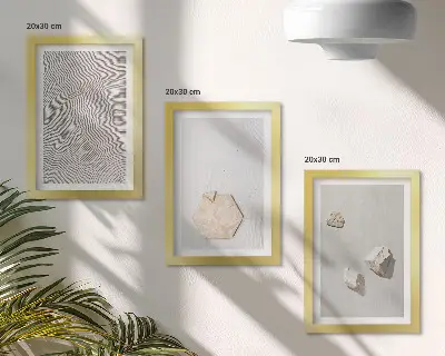 Set 3 tablouri cu texturi ușoare pe nisip în stil boho delicat