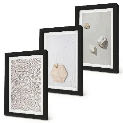 Set 3 tablouri cu texturi ușoare pe nisip în stil boho delicat