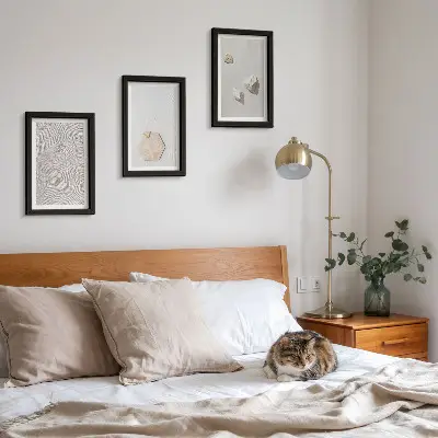 Set 3 tablouri cu texturi ușoare pe nisip în stil boho delicat