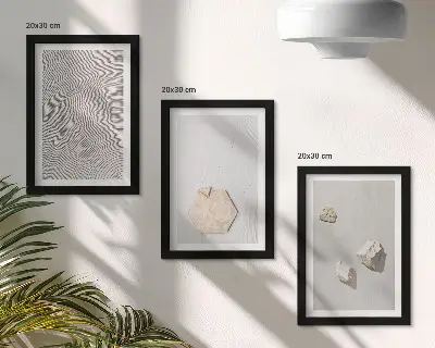 Set 3 tablouri cu texturi ușoare pe nisip în stil boho delicat