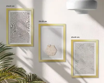 Galerie de perete cu texturi ușoare pe nisip în stil boho delicat