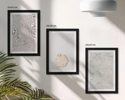 Galerie de perete cu texturi ușoare pe nisip în stil boho delicat
