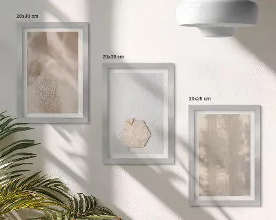 Galerie de perete cu texturi subtile în stil boho natural