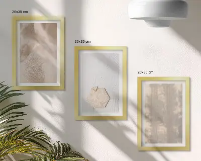 Galerie de perete cu texturi subtile în stil boho natural