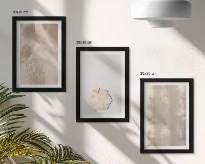 Galerie de perete cu texturi subtile în stil boho natural