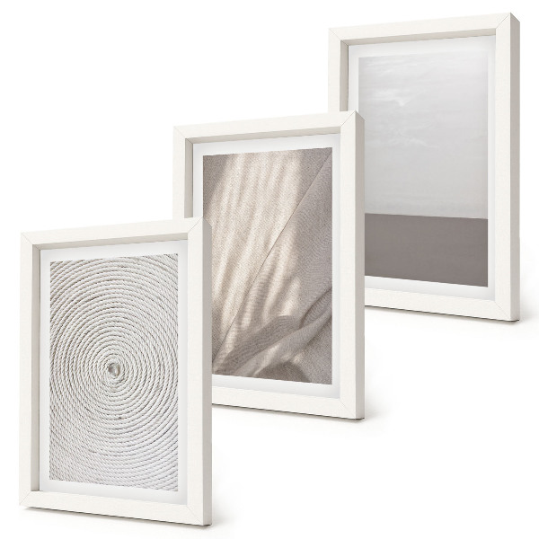 Set 3 tablouri Texturi naturale delicate în stil boho