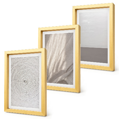 Set 3 tablouri Texturi naturale delicate în stil boho