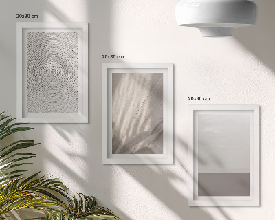 Set 3 tablouri Texturi naturale delicate în stil boho