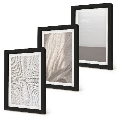 Set 3 tablouri Texturi naturale delicate în stil boho
