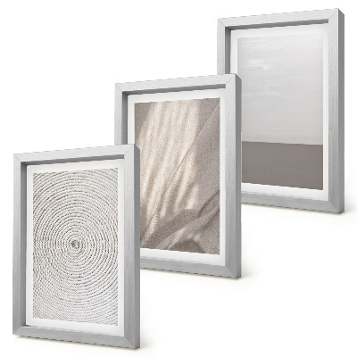 Set 3 tablouri Texturi naturale delicate în stil boho