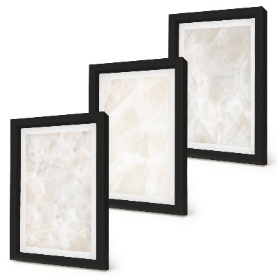 Set 3 tablouri Structuri pastelate din piatră, din marmură albă
