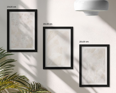 Set 3 tablouri Structuri pastelate din piatră, din marmură albă