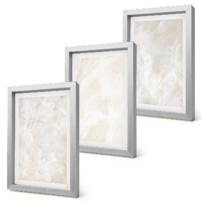 Set 3 tablouri Structuri pastelate din piatră, din marmură albă