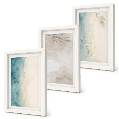 Set 3 tablouri Textură subtilă picturală de acuarelă