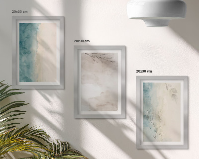 Set 3 tablouri Textură subtilă picturală de acuarelă