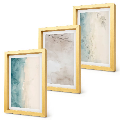 Set 3 tablouri Textură subtilă picturală de acuarelă
