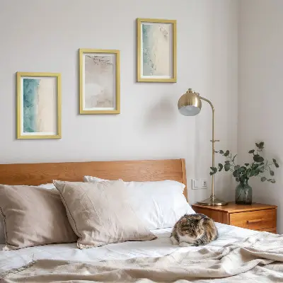 Set 3 tablouri cu textură subtilă picturală de acuarelă