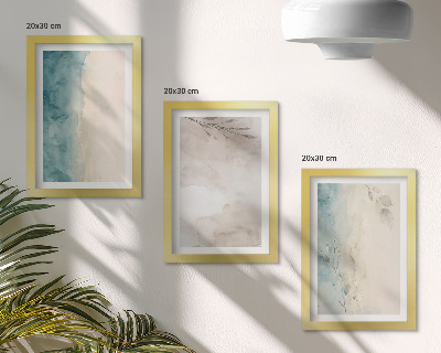 Set 3 tablouri Textură subtilă picturală de acuarelă