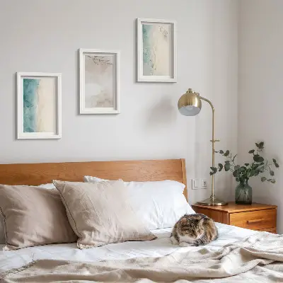 Set 3 tablouri cu textură subtilă picturală de acuarelă