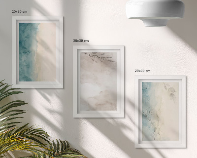 Set 3 tablouri Textură subtilă picturală de acuarelă