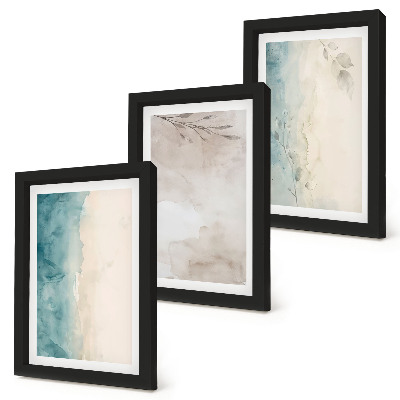 Set 3 tablouri Textură subtilă picturală de acuarelă