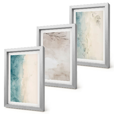 Set 3 tablouri Textură subtilă picturală de acuarelă