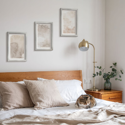 Set 3 tablouri Textură de vopsele acuarelă vărsate în stil boho