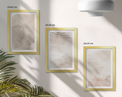 Set 3 tablouri Textură de vopsele acuarelă vărsate în stil boho
