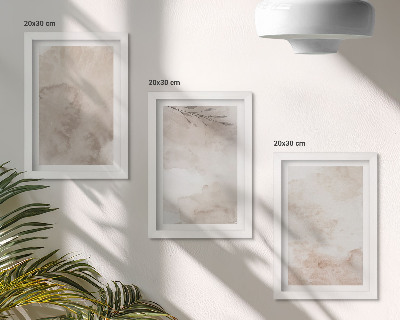 Set 3 tablouri Textură de vopsele acuarelă vărsate în stil boho