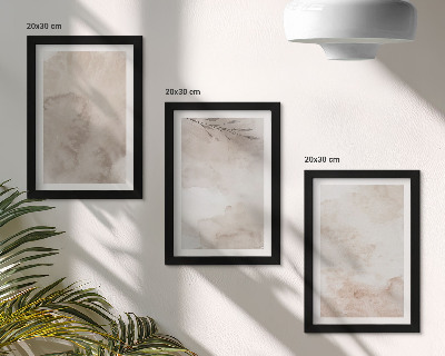 Set 3 tablouri Textură de vopsele acuarelă vărsate în stil boho