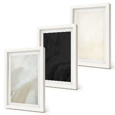 Set de 3 tablouri cu structuri în diferite nuanțe de minimalism