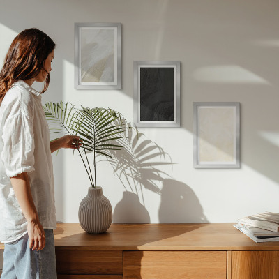 Set 3 tablouri Structuri în diferite nuanțe de minimalism