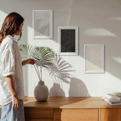 Set 3 tablouri Structuri în diferite nuanțe de minimalism