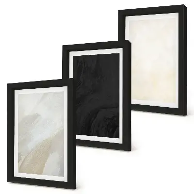 Set de 3 tablouri cu structuri în diferite nuanțe de minimalism