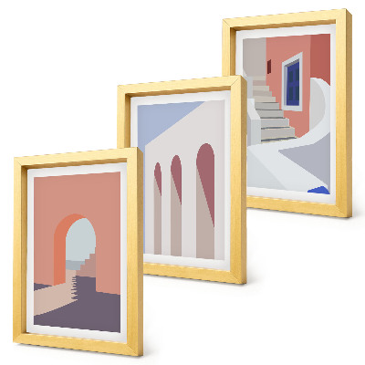 Galerie de perete Ilustrații de arhitectură urbană în stil minimalist