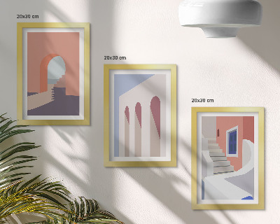 Galerie de perete Ilustrații de arhitectură urbană în stil minimalist